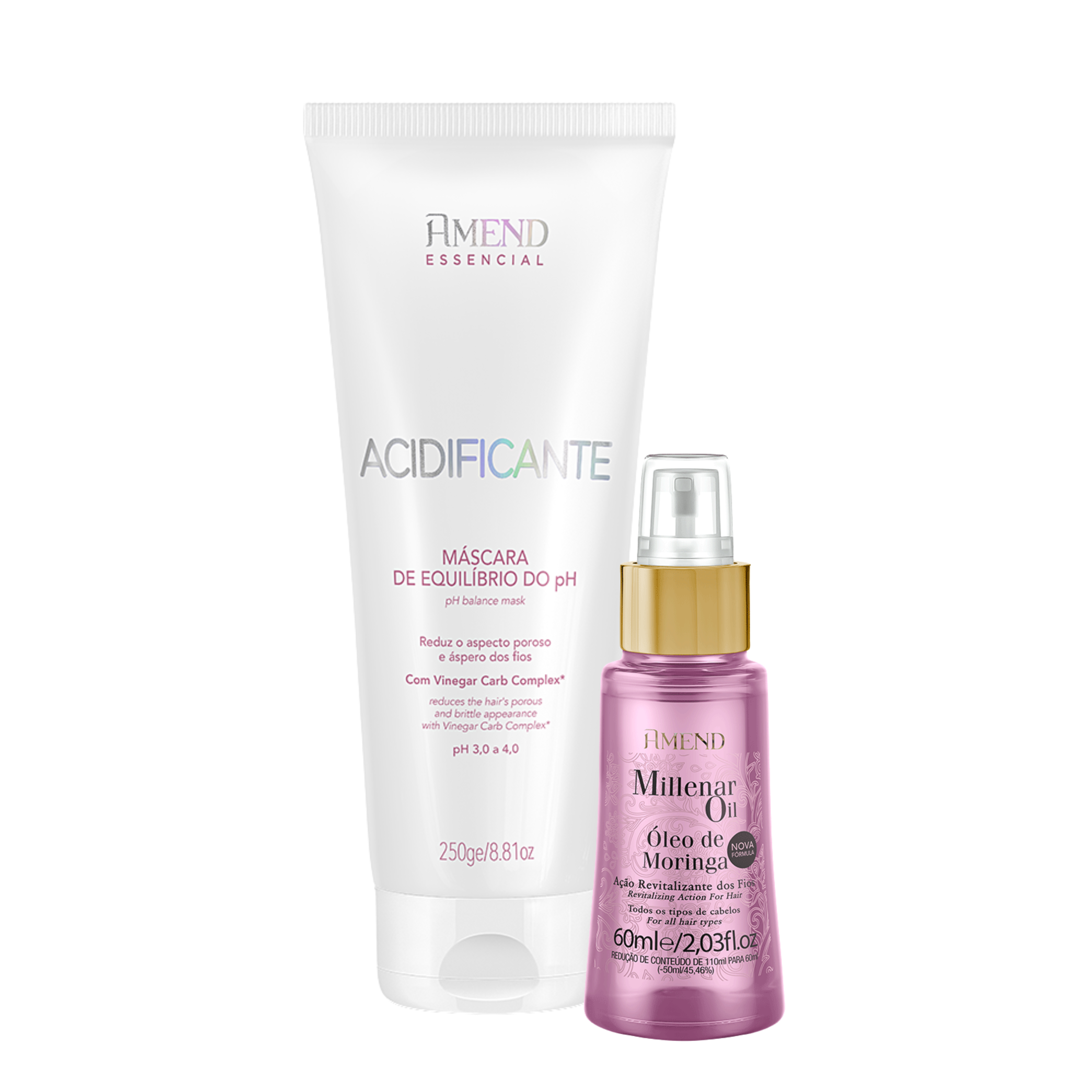 Kit Acidificante Essencial + &Oacute;leo Moringa